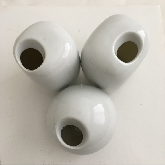 Vintage The Toscany Collection Japan 3 Porcelain Bud Vases Modern 7, 5 and 3 in - Picture 3 of 10